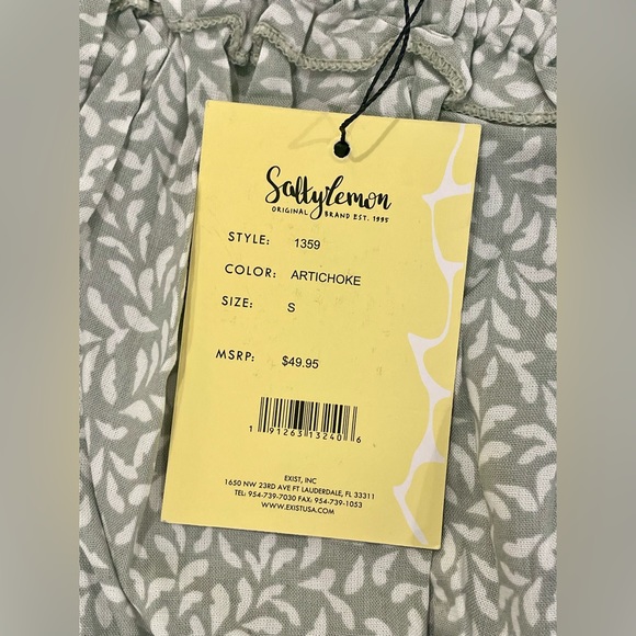 Salty Lemon Crop Top- Size Small- New with Tags - Picture 4 of 5